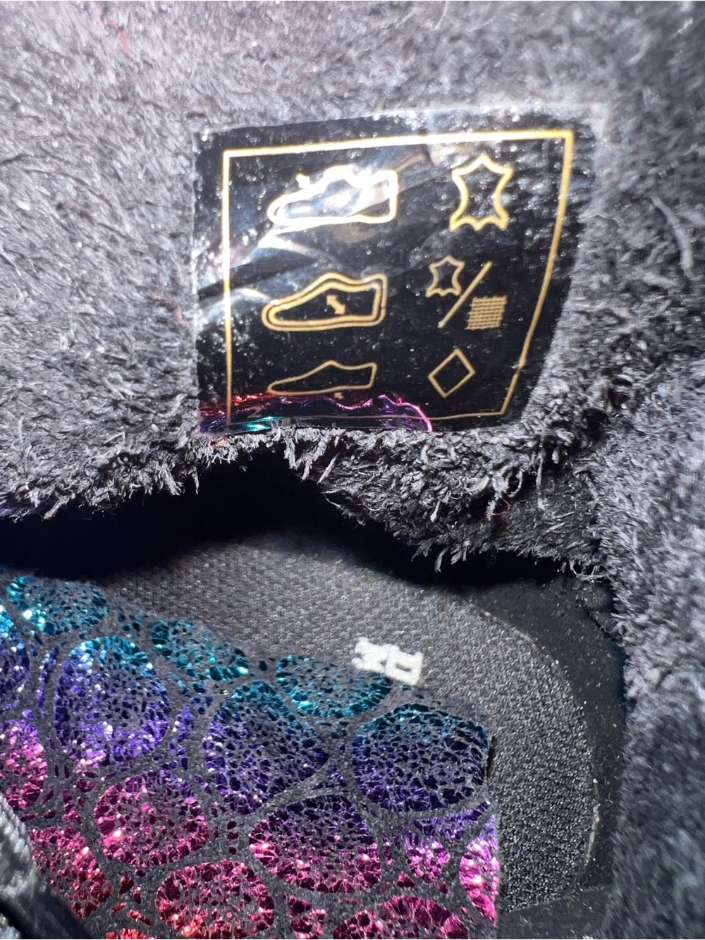 Dr Martens 1460 Pascaly Black + Rainbow Spot Metallic Suede Size 6 - Picture 9 of 13